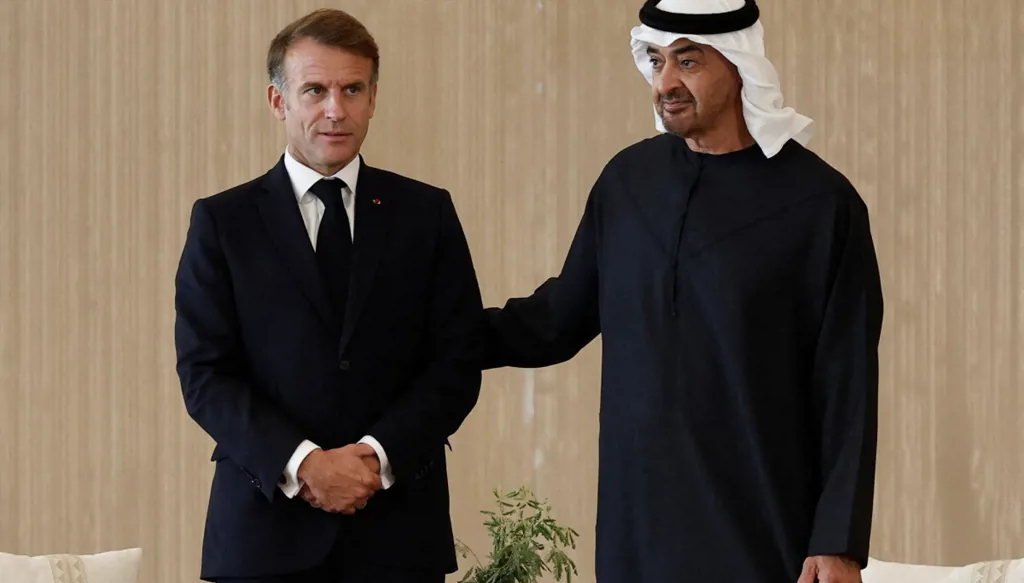 ماكرون في البحرين. (أ ف ب)