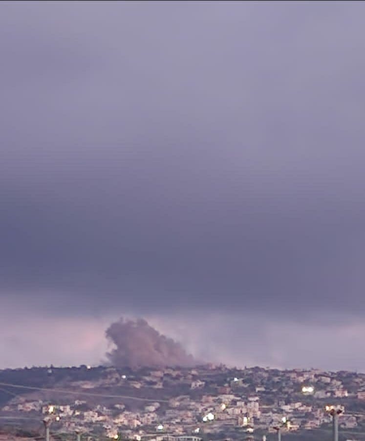 عملية تفجير نفذها الجيش الإسرائيلي في مشاع بلدة المنصوري بقضاء صور (صورة متداولة)