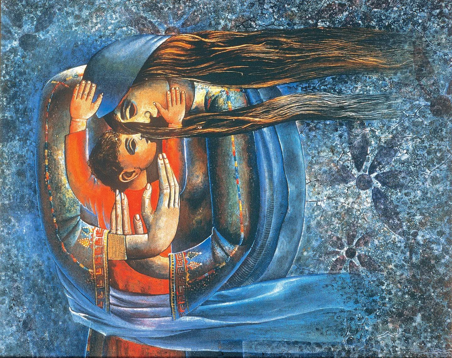 “أمومة“ (1980) بريشة سليمان منصور. (الفنان)