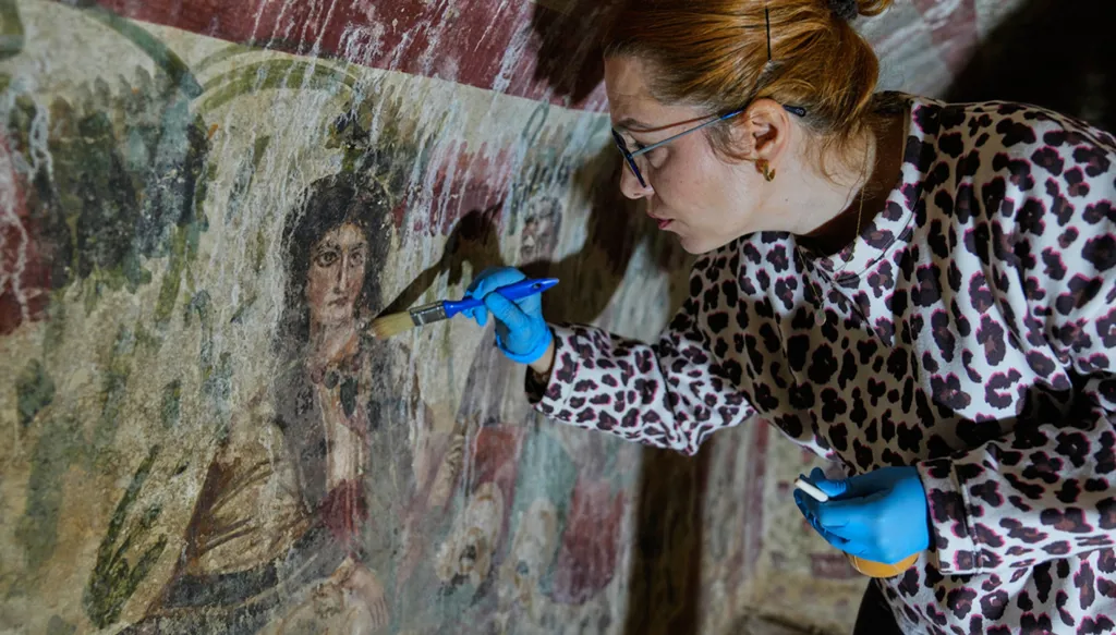 Rare fresco of Jesus as the 'Good Shepherd' uncovered in Turkish town visited by the pope