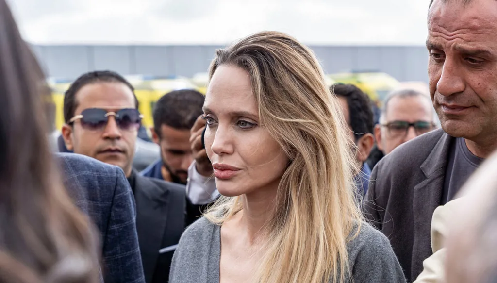 Angelina Jolie visits Rafah to monitor humanitarian aid for Palestinians