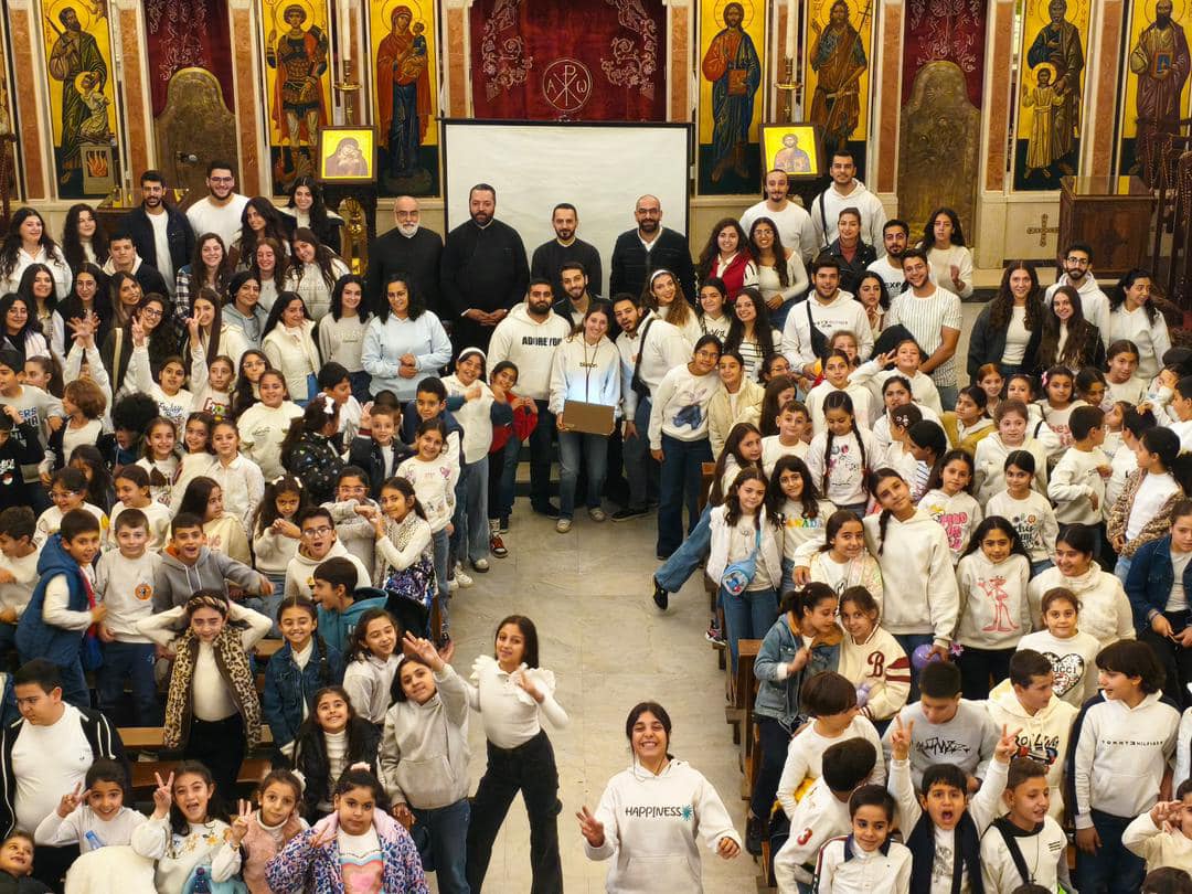 أطفال مسيحيون سوريون في كنيسة سيدة دمشق. (الصفحة الرسمية للكنيسة في فيسبوك)