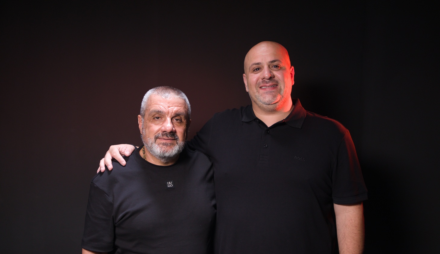 المدرب أحمد فران والزميل نمر جبر. (النهار)