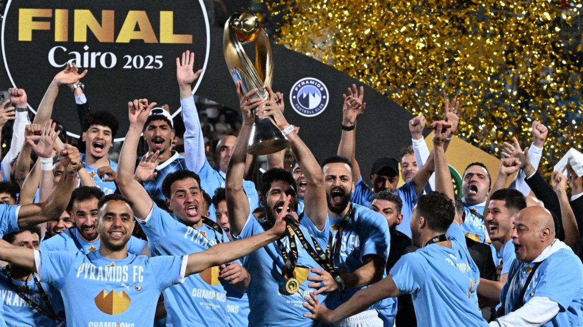 بيراميدز متوجاً بلقب دوري أبطال أفريقيا. (وكالات)