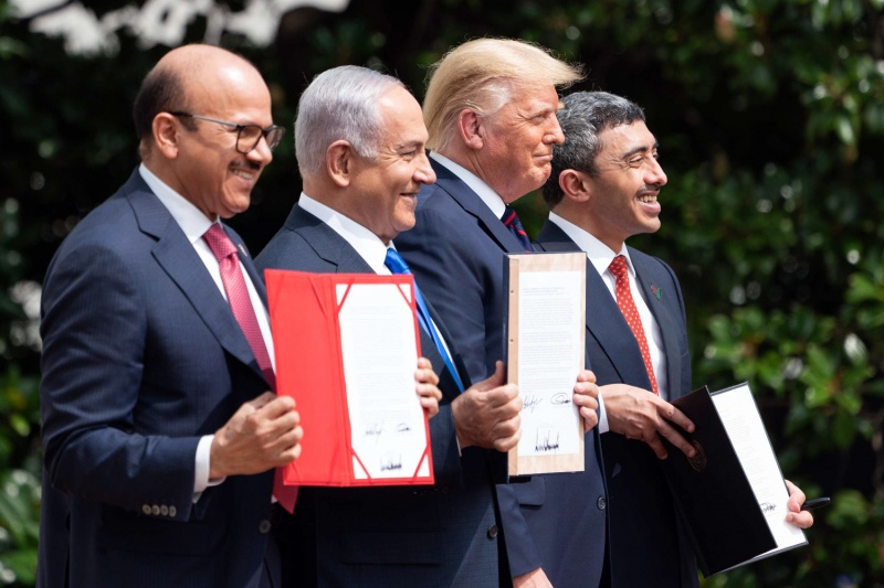 خلال توقيع اتفاقيات ابراهام في 2020، (وكالات).