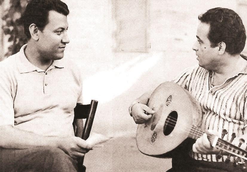 على اليمين بليغ حمدي، وعلى اليسار محمد رشدي (سوشيل ميديا)