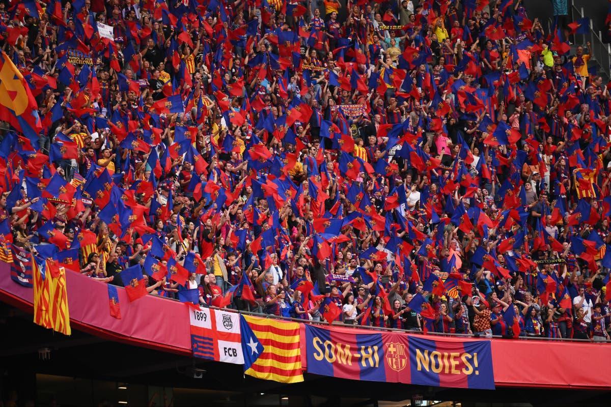 جمهور برشلونة. (وكالات)