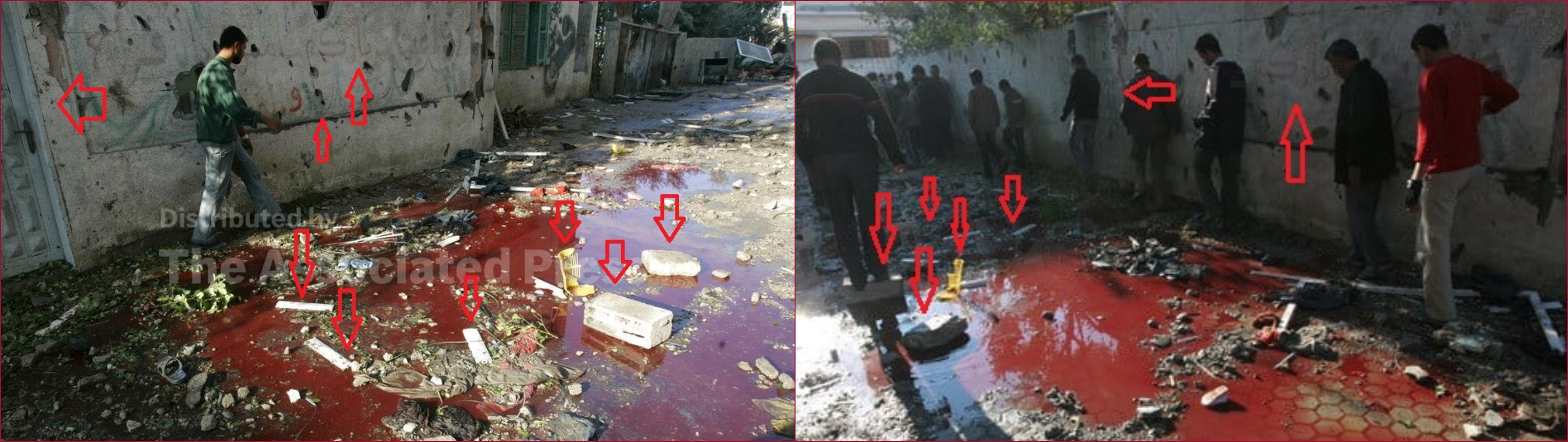  مقارنة بين صورتي وسام صالح (الى اليمين) واسوشيتد برس (الى اليسار)