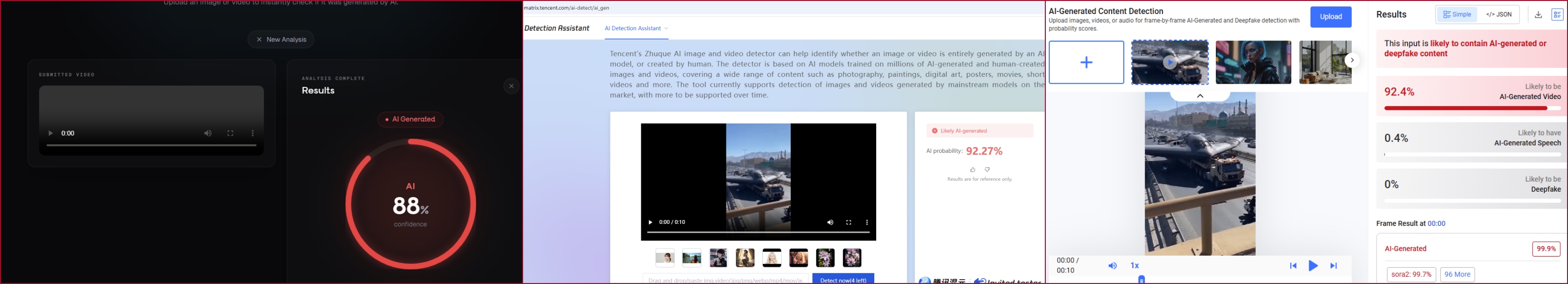 نتيجة فحص الصورة في مواقع متخصصة بكشف التزييف