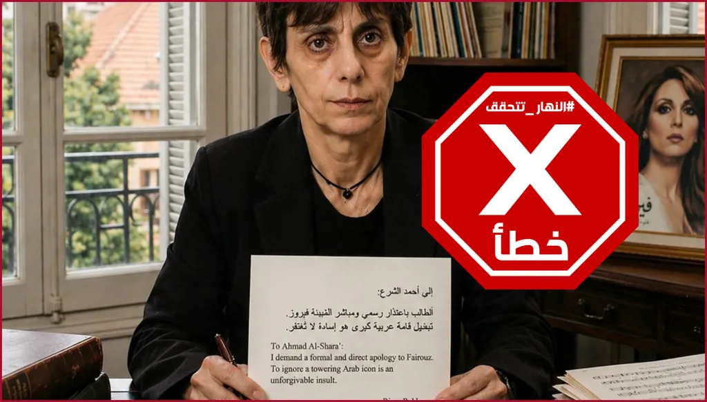 ريما الرحباني تطلب من أحمد الشرع الاعتذار من فيروز؟ النهار تتحقق FactCheck