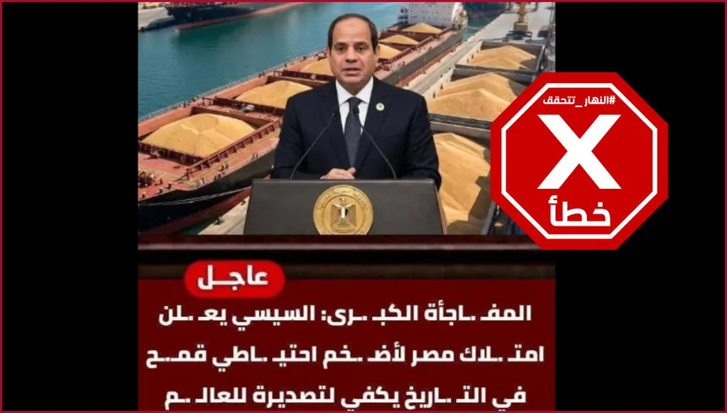مصر تمتلك احتياطياً ضخماً من القمح يكفي للتصدير؟ النهار تتحقق FactCheck