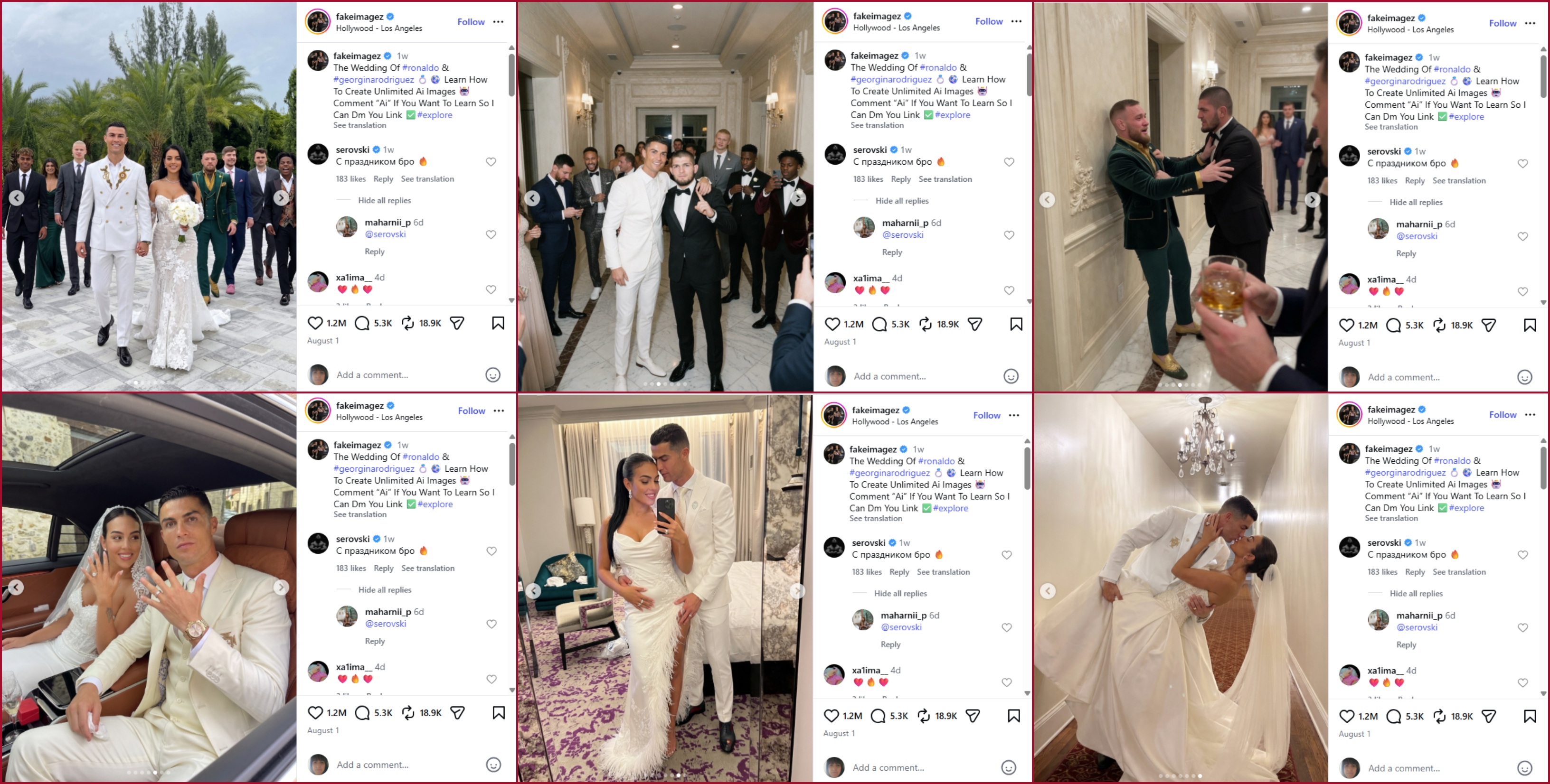 صور أخرى نشرها حساب fakeimagez@ في انستغرام، في 1 آب 2026