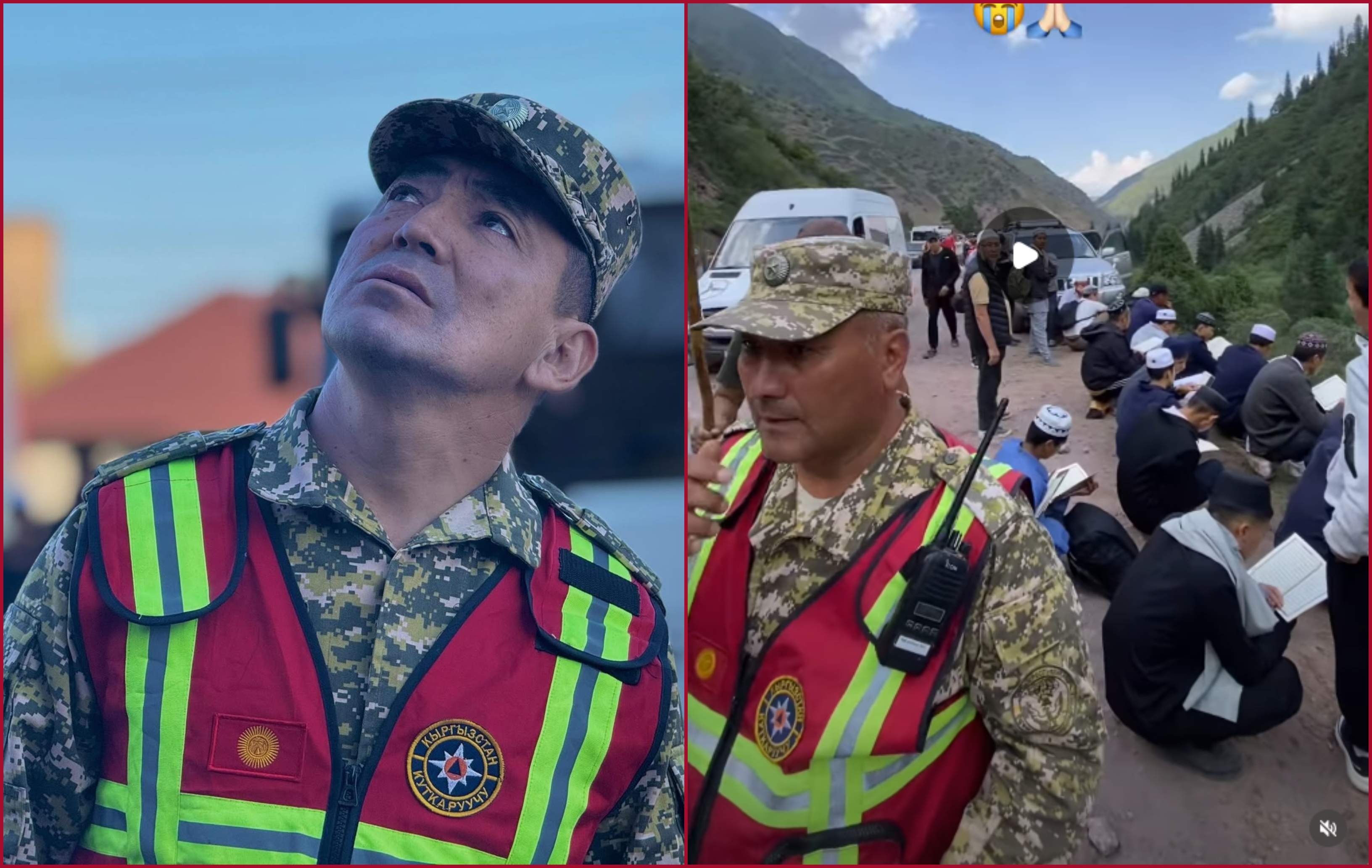 مقارنة بين لقطة للسترة في الفيديو (الى اليمين) وصورة نشرتها إدارة مقاطعة تشوي (الى اليسار)