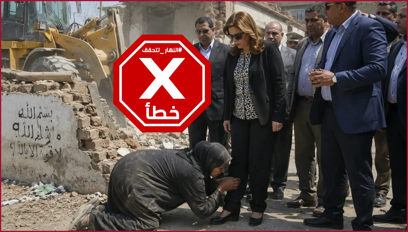 صورة المسنّة المصرية التي حاولت تقبيل قدمي مسؤولة في الصعيد... ما حقيقتها؟ النهار تدقق FactCheck