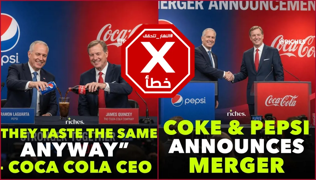 حقيقة اندماج كوكا كولا وبيبسي في شركة واحدة... ما القصة؟ النهار تدقق FactCheck