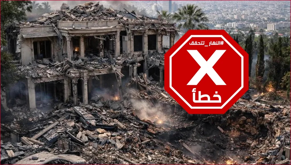 صورة لتدمير مقر خامنئي بالكامل في طهران؟ النهار تتحقق FactCheck