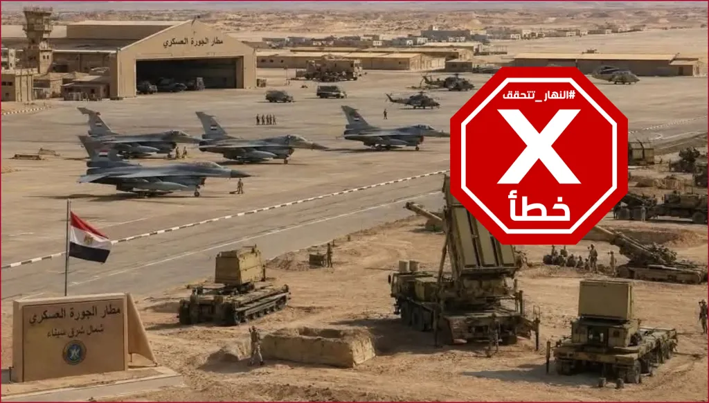 صورة لتوسيع مطار الجورة العسكري في شمال سيناء؟ النهار تتحقق FactCheck