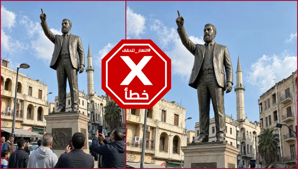 طرابلس تقيم تمثالاً للرئيس السوري أحمد الشرع؟ النهار تتحقق FactCheck