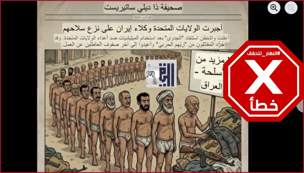 كاريكاتير في صحيفة بريطانية يسخر من الميليشيات العراقية؟ النهار تتحقق FactCheck