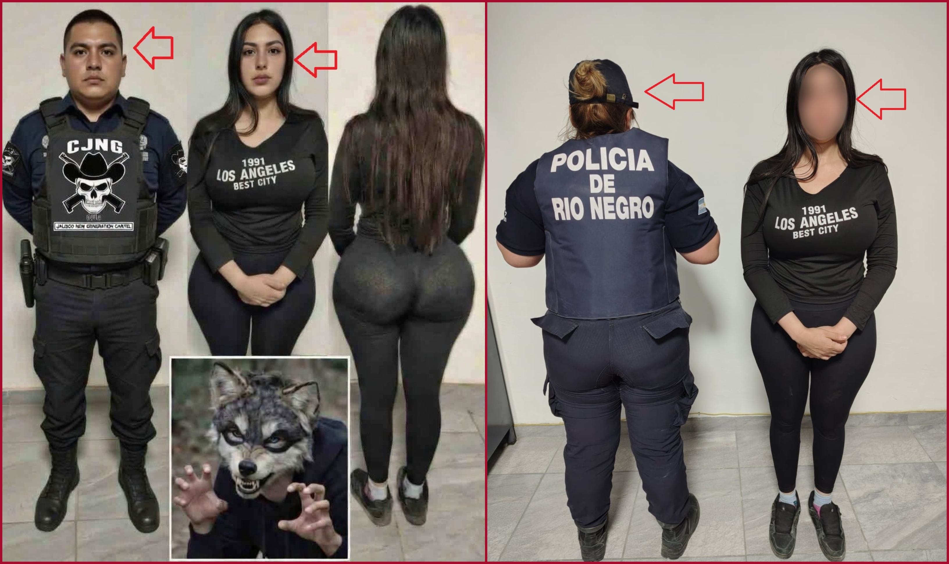 مقارنة بين الصورتين الاصلية (الى اليمين) والمعدلة (الى اليسار)