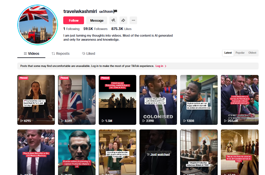 لقطة لحساب travelwkashmiri@ في تيك توك