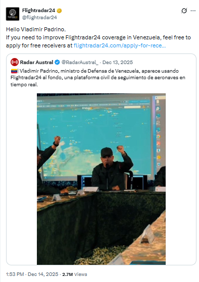 الصورة منشورة في احد الحسابات في اكس في 13 كانون الاول 2025