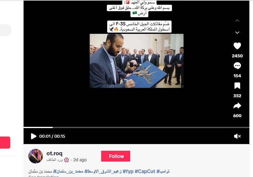 لقطة من الفيديو المنشور في حساب ot.roq في تيك توك، في 18 تشرين الثاني 2025