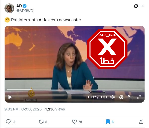 لقطة من الفيديو المتناقل بالمزاعم الخاطئة (اكس)
