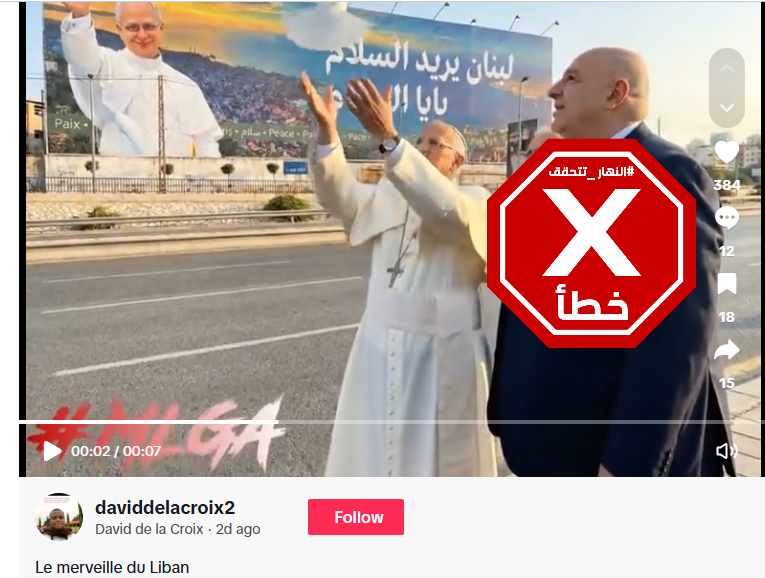 لقطة من الفيديو المتناقل بالمزاعم الخاطئة (تيك توك)