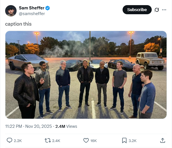 صورة نشرها  حساب samsheffer@ في اكس في 20 تشرين الثاني 2025