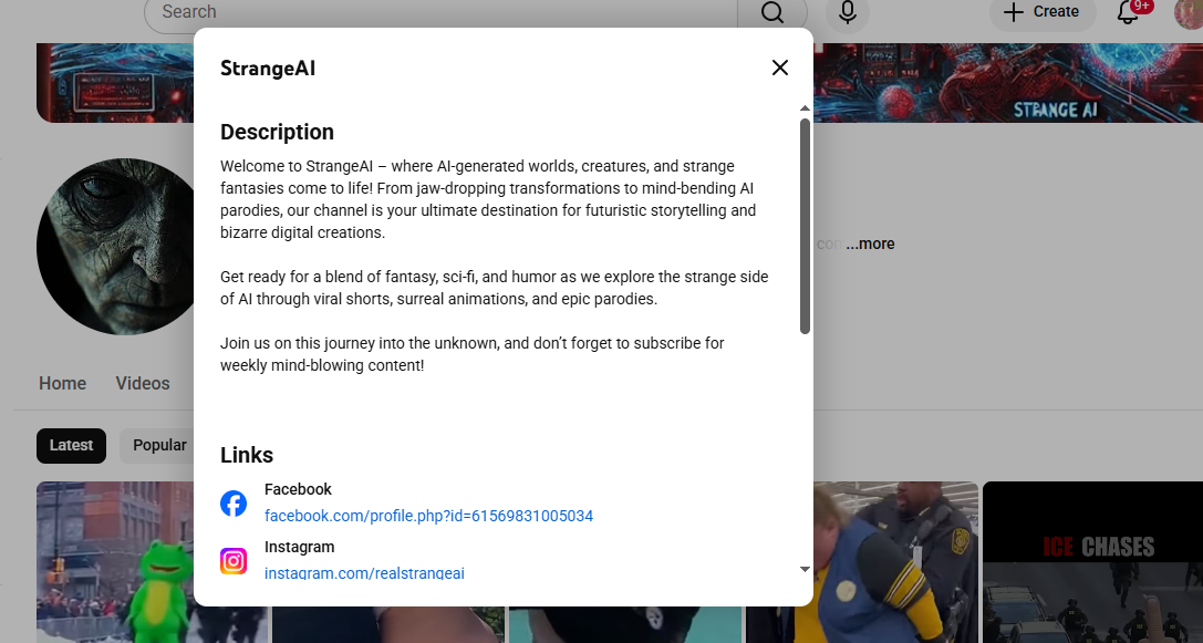 التعريف بحساب StrangeAI في يوتيوب