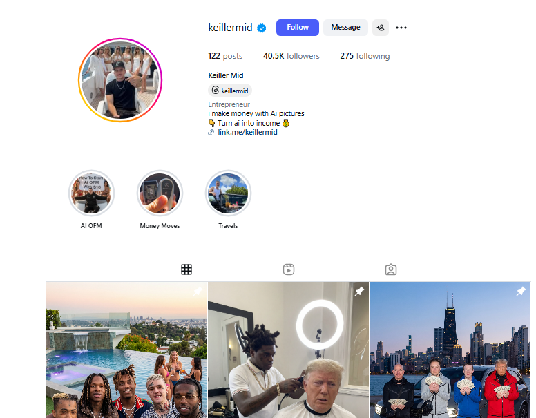 لقطة لحساب keillermid@ في انستغرام