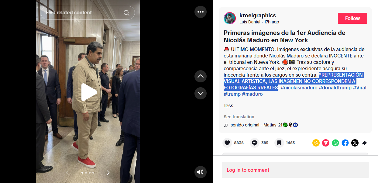 الصورة منشورة في حساب kroelgraphics@ في تيك توك، في 5 كانون الثاني 2026