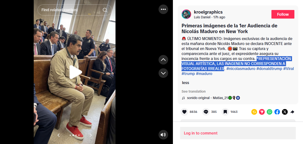 الصورة منشورة في حساب kroelgraphics@ في تيك توك، في 5 كانون الثاني 2026