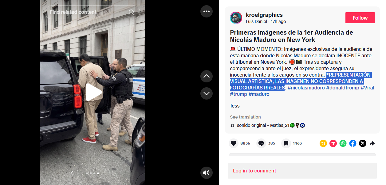 الصورة منشورة في حساب kroelgraphics@ في تيك توك، في 5 كانون الثاني 2026