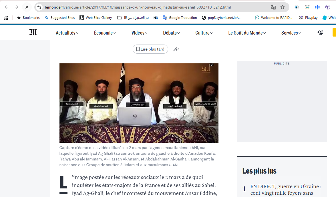 الصورة منشورة في موقع Le Monde في 10 آذار 2017