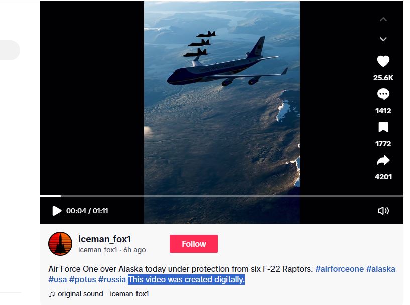 لقطة من الفيديو المنشور في حساب iceman_fox1@ في تيك توك