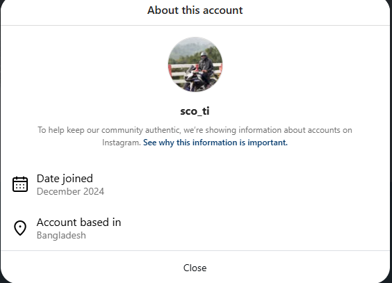 مقر حساب sco_ti@ وفقا لتطبيق انستغرام  