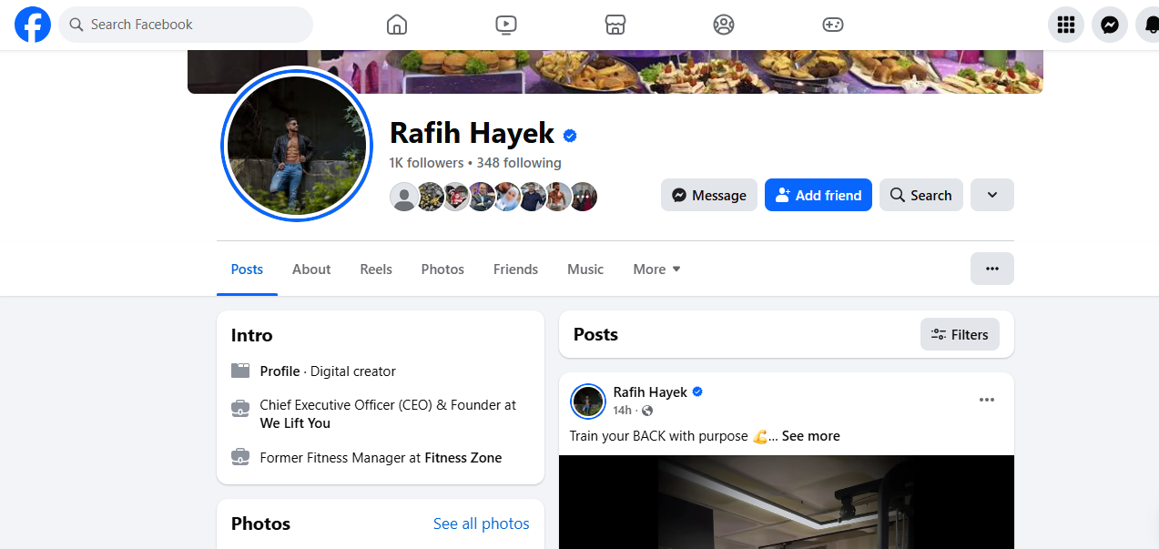 لقطة لصفحة حايك في الفايسبوك