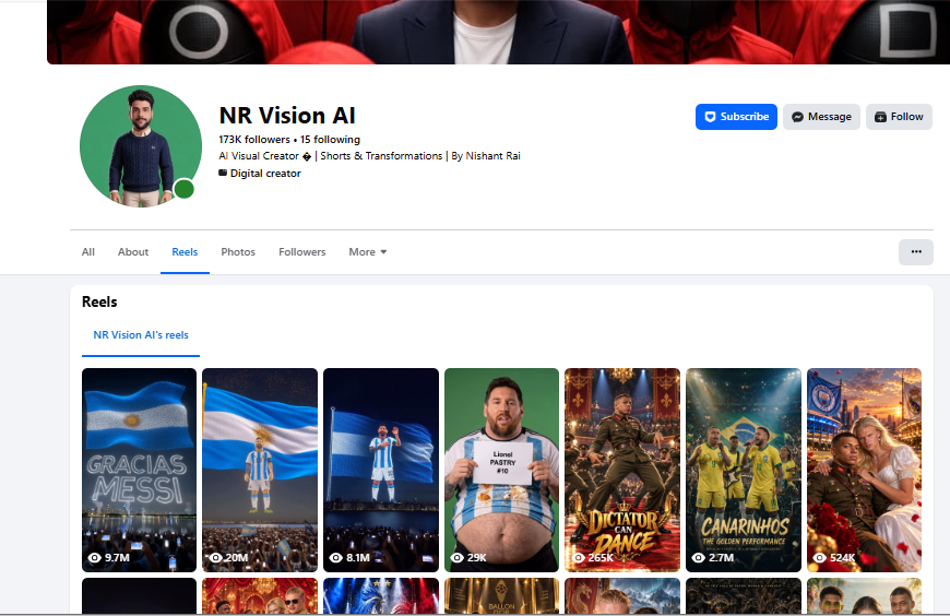 لقطة لحساب nrvisionai@ في الفايسبوك