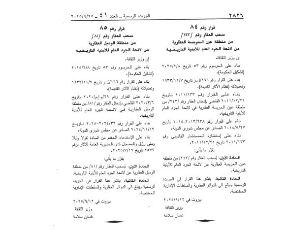 قرار سحب مسرح بيروت من لائحة الجرد العام