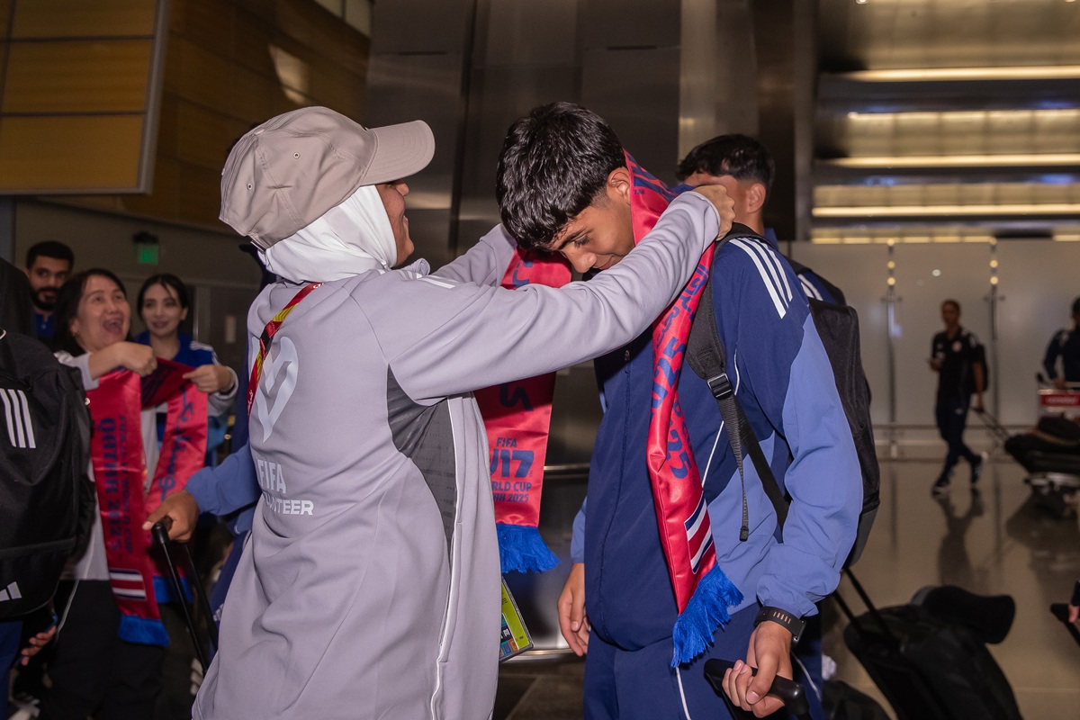 ترحيب قطري بمنتخب كوستاريكا. (وكالات)