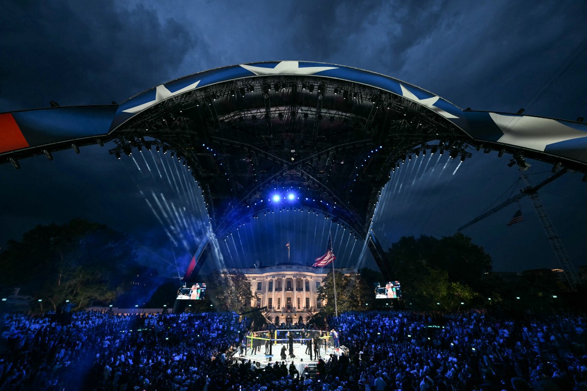 يوم تاريخي في البيت الأبيض بتنظيم UFC Freedom 250. (أ ف ب)