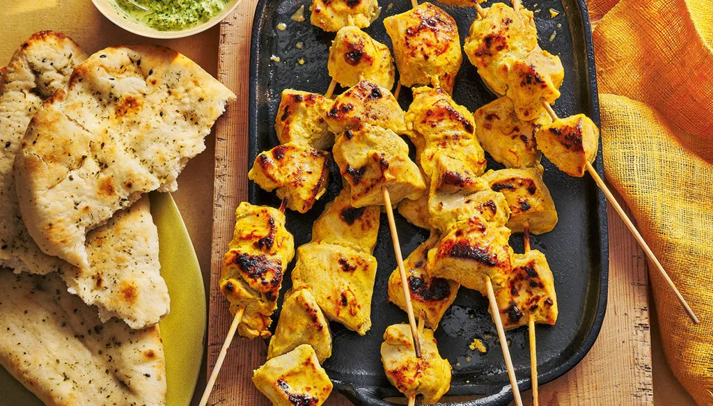 وصفة أسياخ الدجاج بالزعفران لأفضل شواء