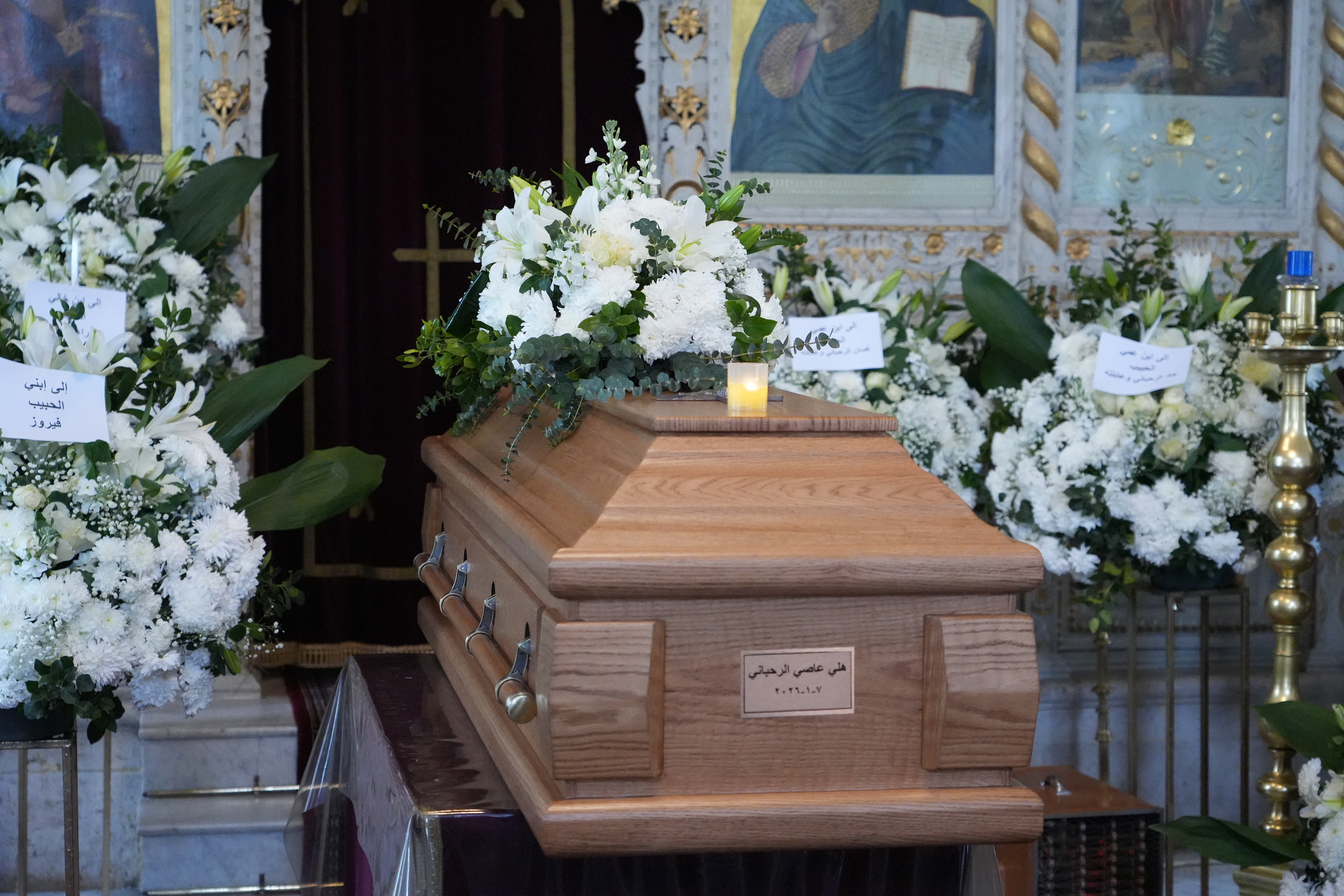 نعش هلي الرحباني. (نبيل إسماعيل)