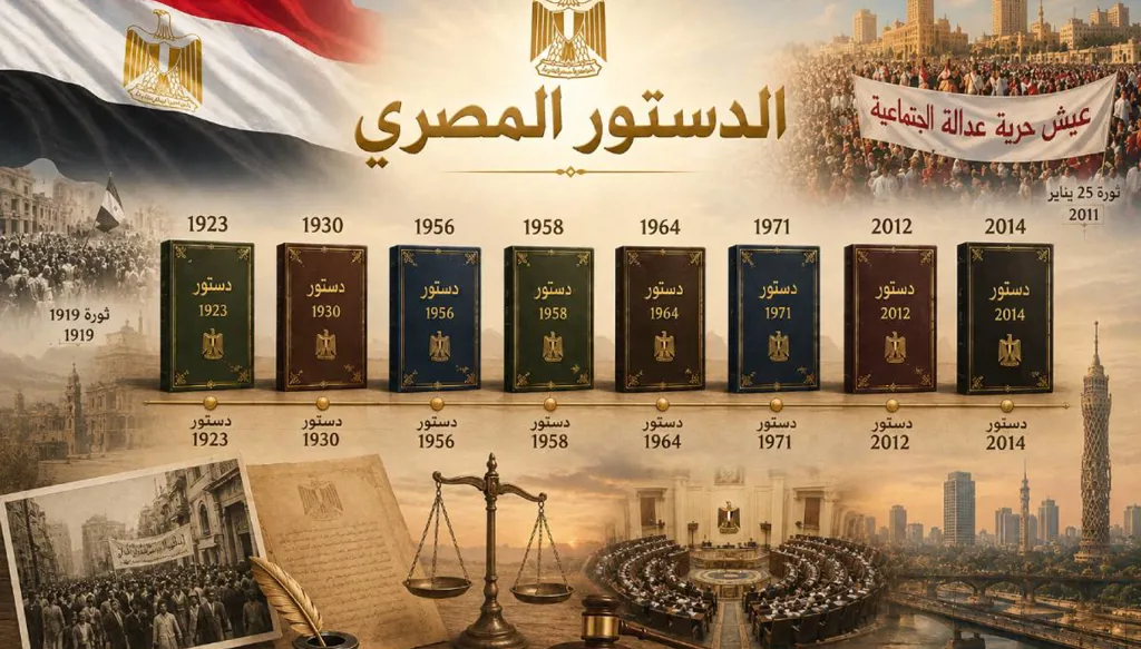 من 1923 إلى 2014 تعاقبت 8 دساتير بمصر… لماذا؟