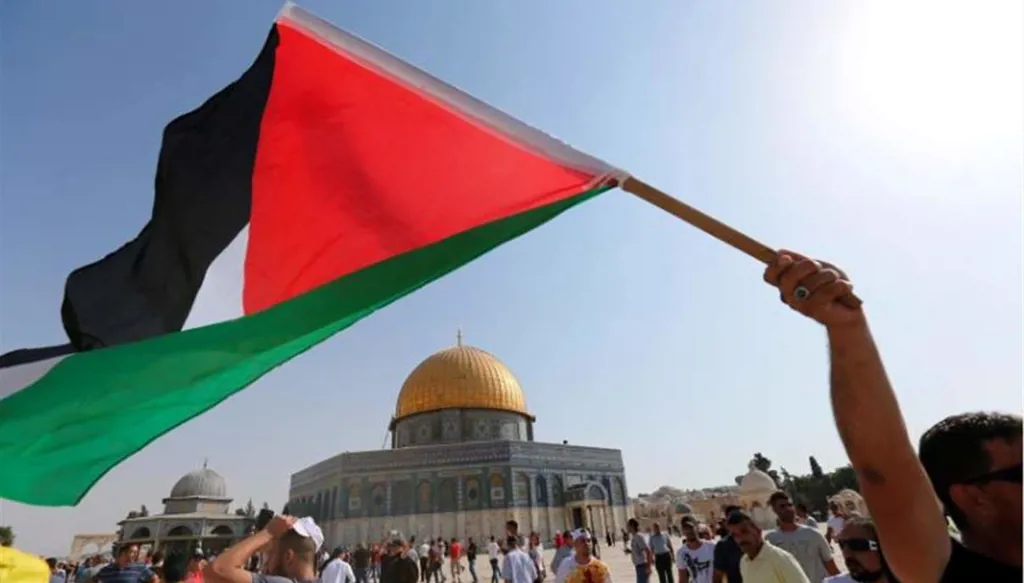 القضية الفلسطينية: حروف جالسة على سطور متعرجة