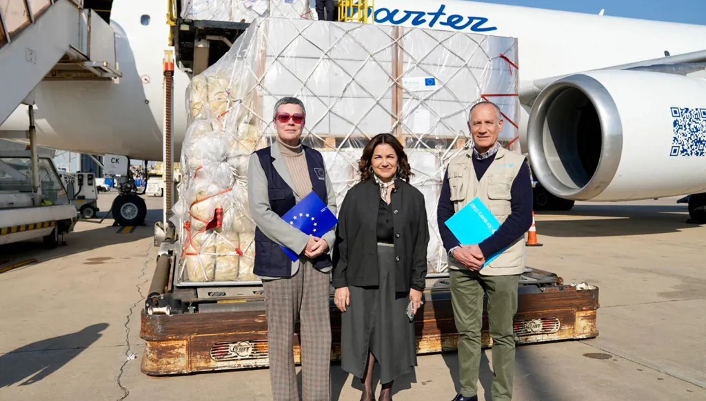 45 طناً من المساعدات الطارئة  من الاتحاد الأوروبي عبر اليونيسف