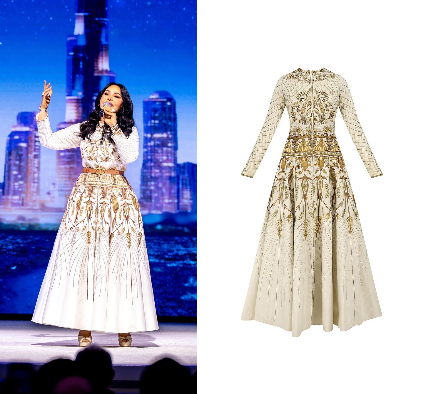 فستان احلام الشامسي بتوقيع علامة سامانت شوهان (إنستغرام)