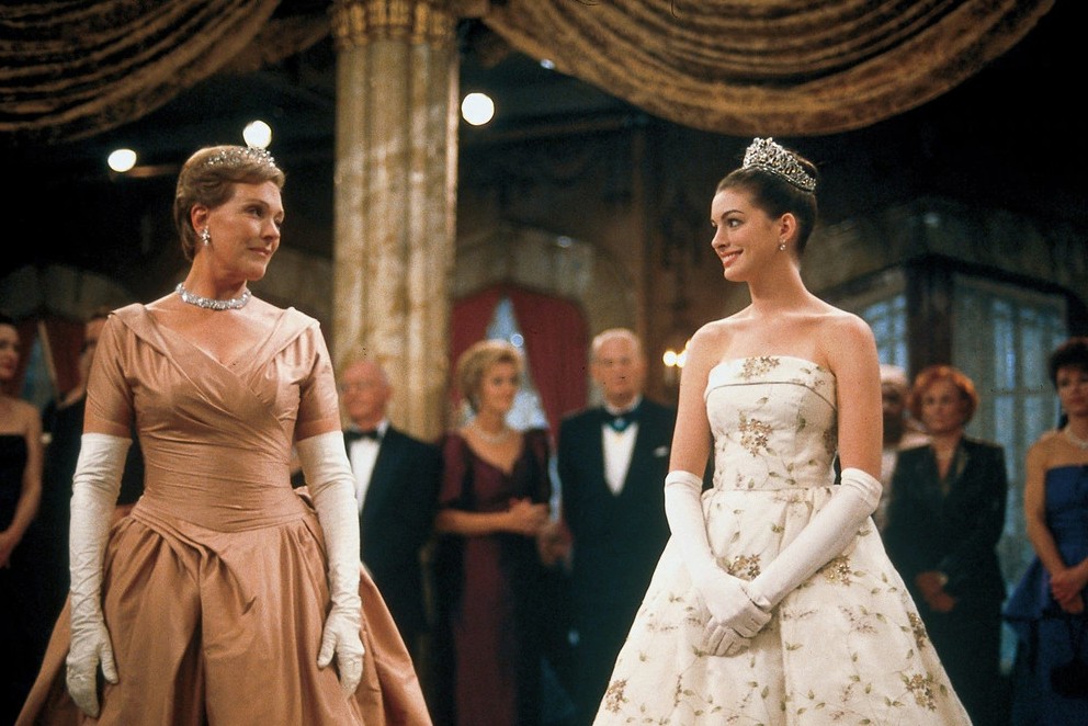 آن هاثاواي مع ميريل ستريب في The Princess Dairies (إنترنت)